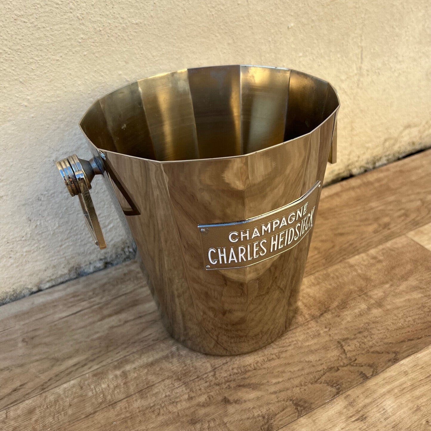 Vintage French Champagne Silverplate Ice Bucket Cooler Heidsieck 09032512