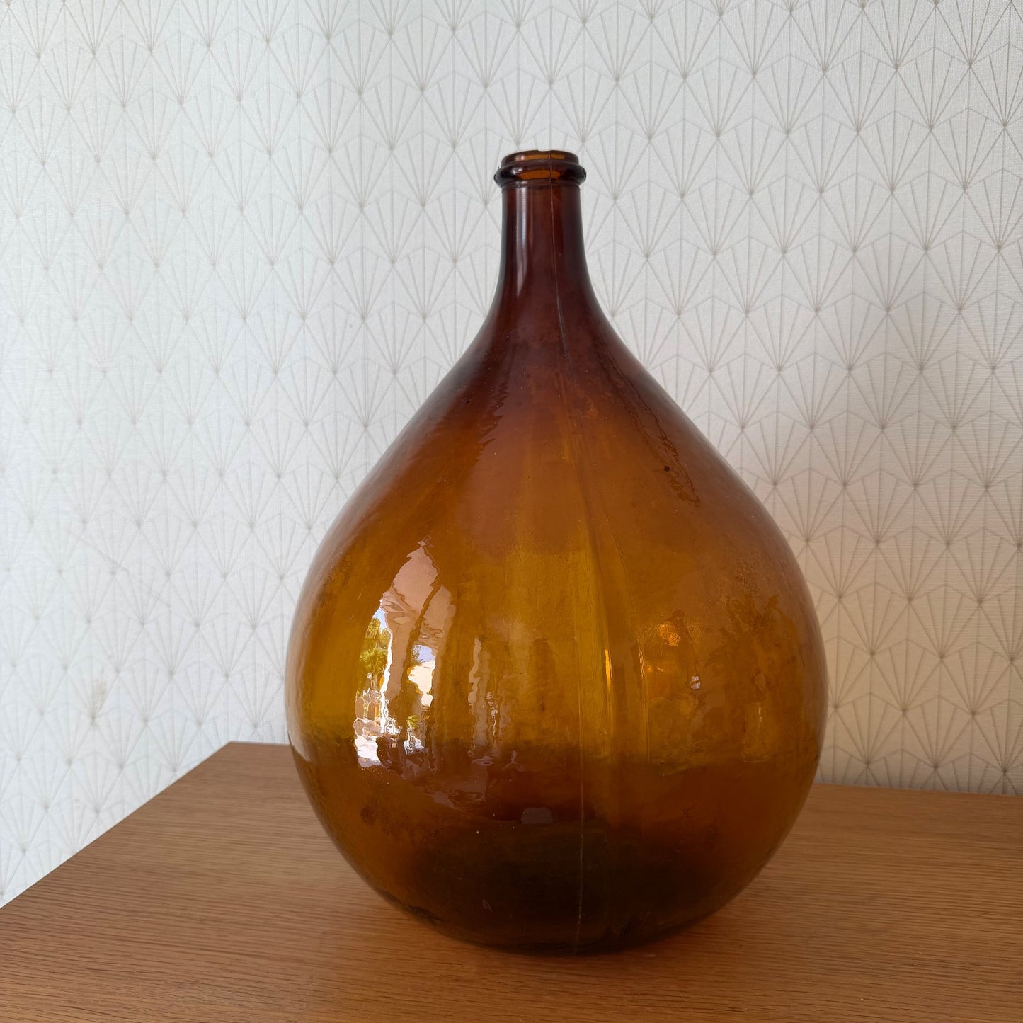 Antique French Dame Jeanne Amber Glass Demijohn Wine Bottle 1107261 Fleamarketfrance