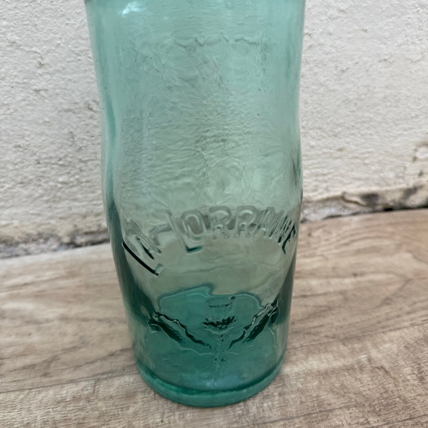 Old bottle preserve La Lorraine jar glass stopper 9 1/4" 3006244 - Fleamarketfrance