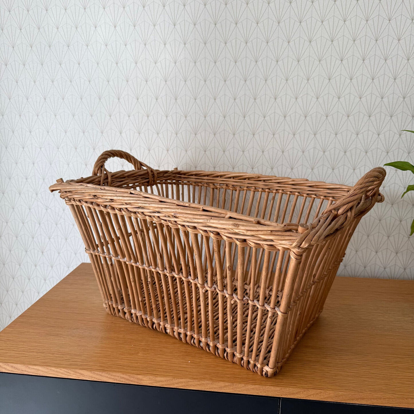 Basket Wicker Rattan Laundry Fruits House vintage french cute 2702254 - Fleamarketfrance