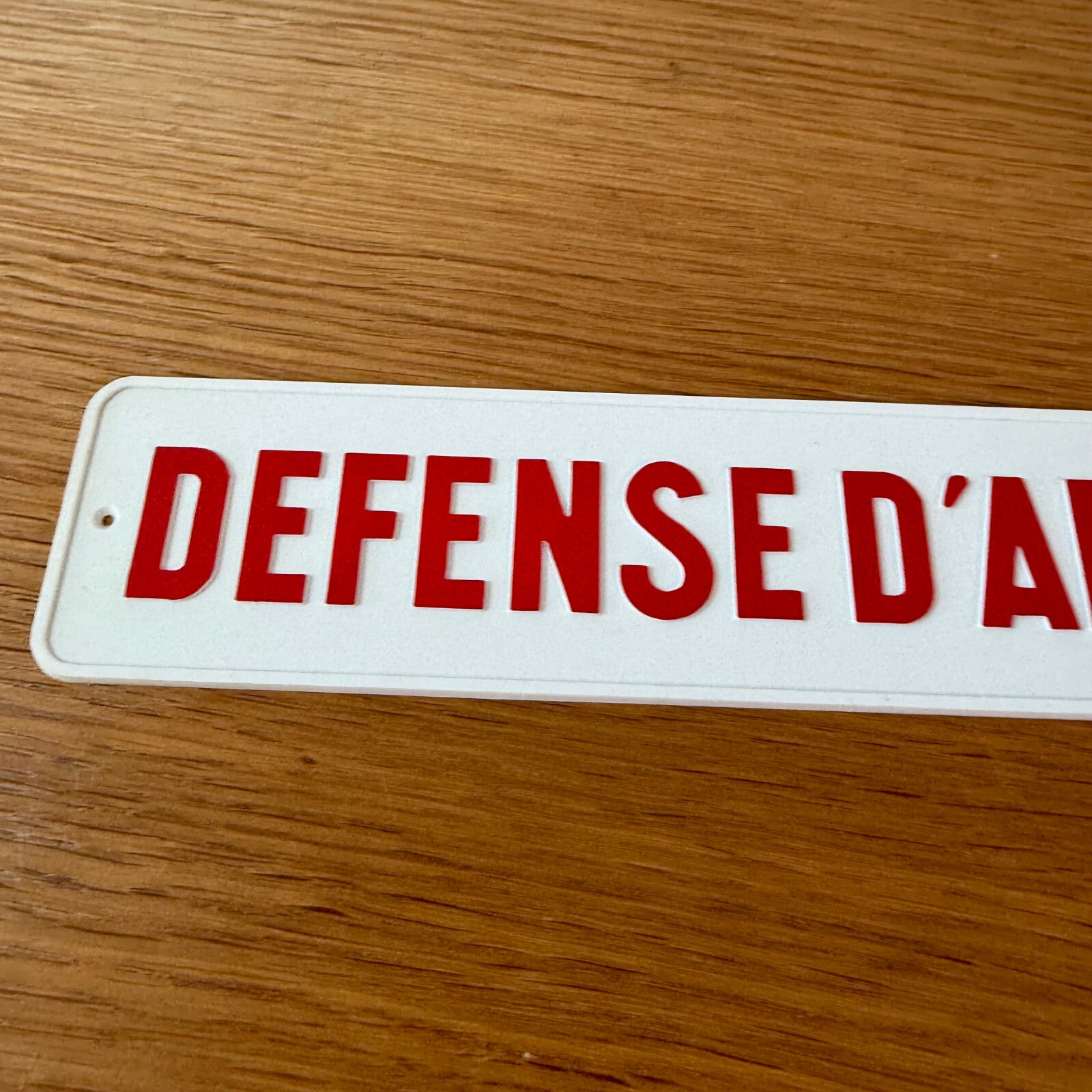 French Street Sign DEFENSE D'AFFICHER Vintage Plaque France 22122410 Fleamarketfrance