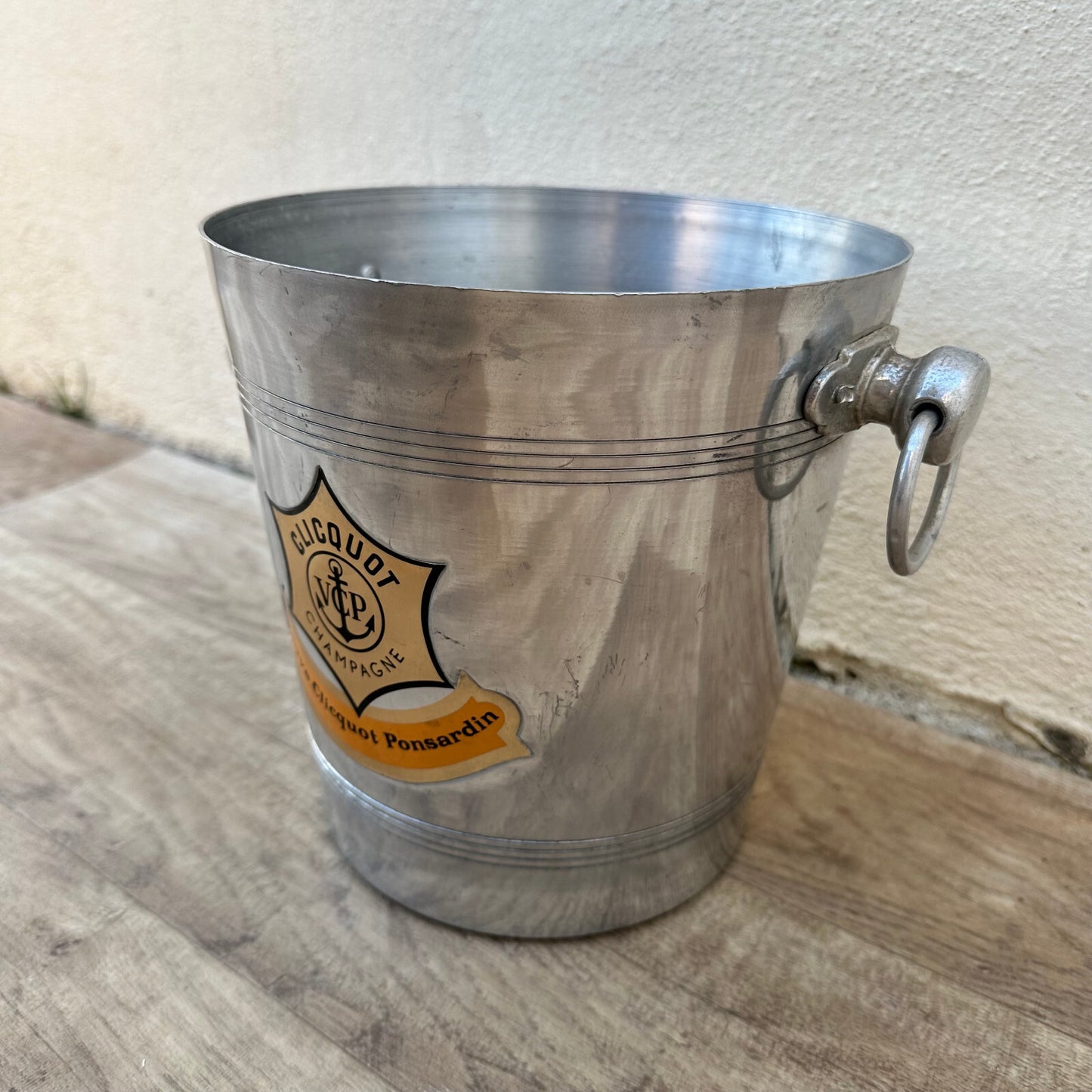 Vintage French Veuve Clicquot Champagne Bucket Aluminum Ice Cooler 0509249 Veuve Clicquot