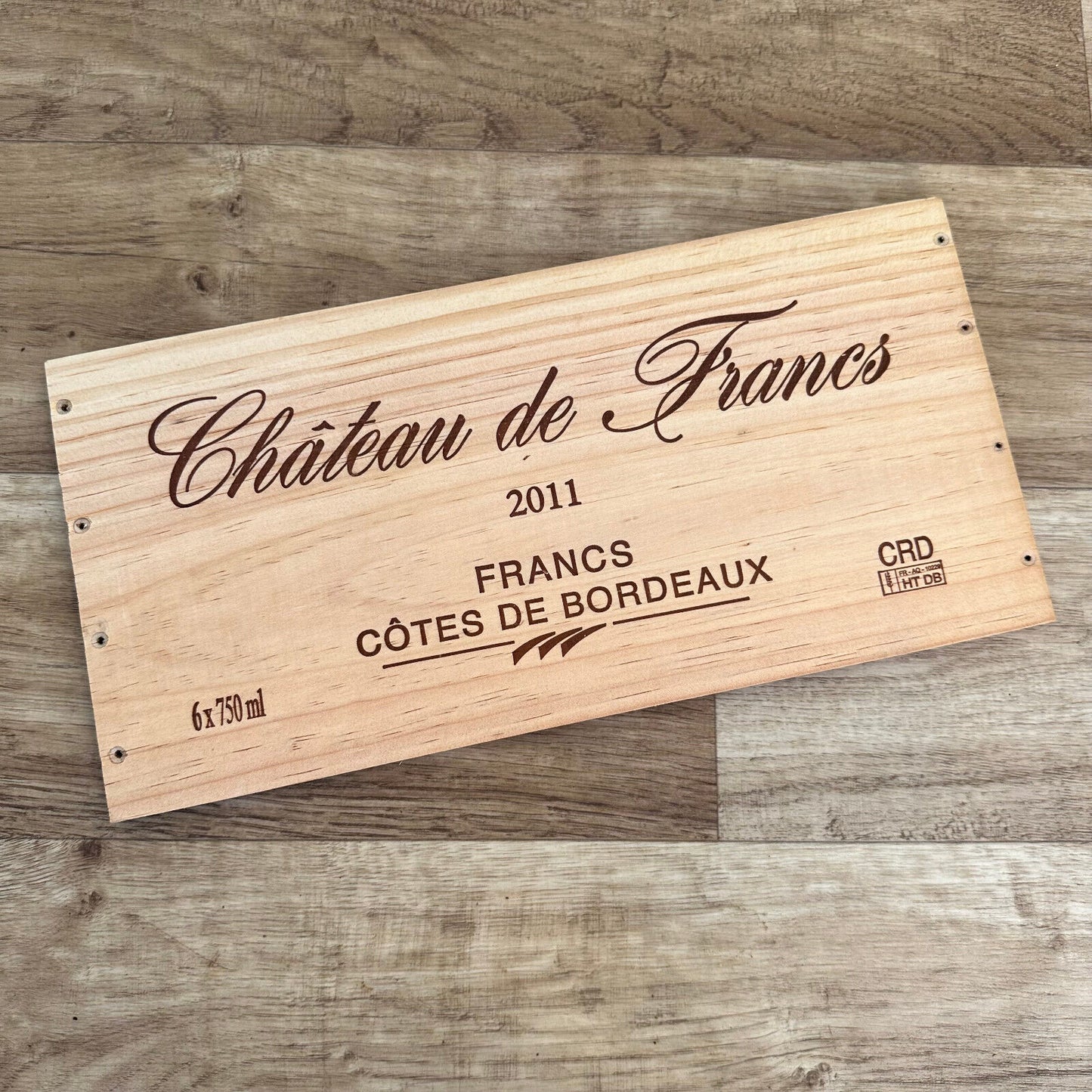 Wine Wood Crate Box Panel Vintage French wall sign FRANCS 10022451 - Fleamarketfrance