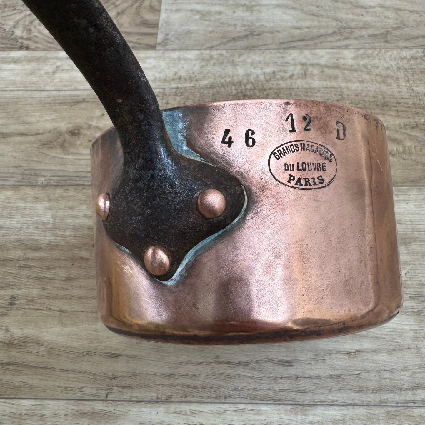 French Copper Saucepan Magasins du Louvre Paris Tin Lined Vintage 19092418 Unbranded