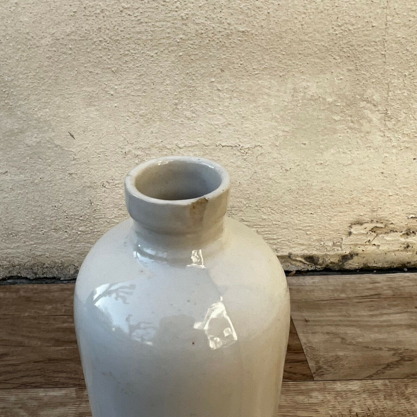 Vintage French Stoneware alcohol Wine Bottle water 9 1/2" tall 10022211 - Fleamarketfrance