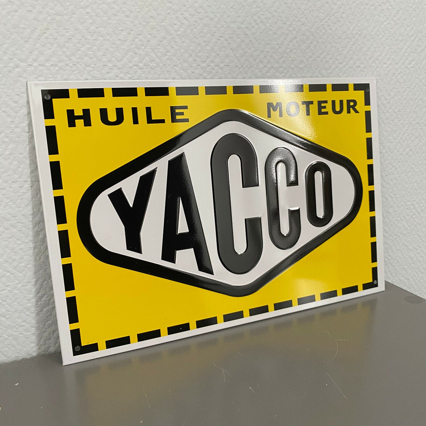 YACCO French Vintage Motor Oil Sign Metal Garage Automobile Decor 2509214 YACCO