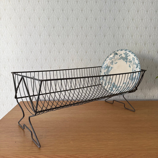 Vintage French Metal Wire Dish Drying Rack Drainer 1308257* Unbranded