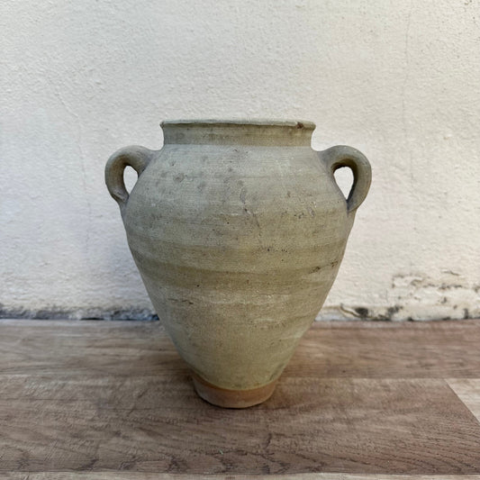 Antique French Terracotta Water Jar Two Handles Handmade Pottery 2407238 Unmarked