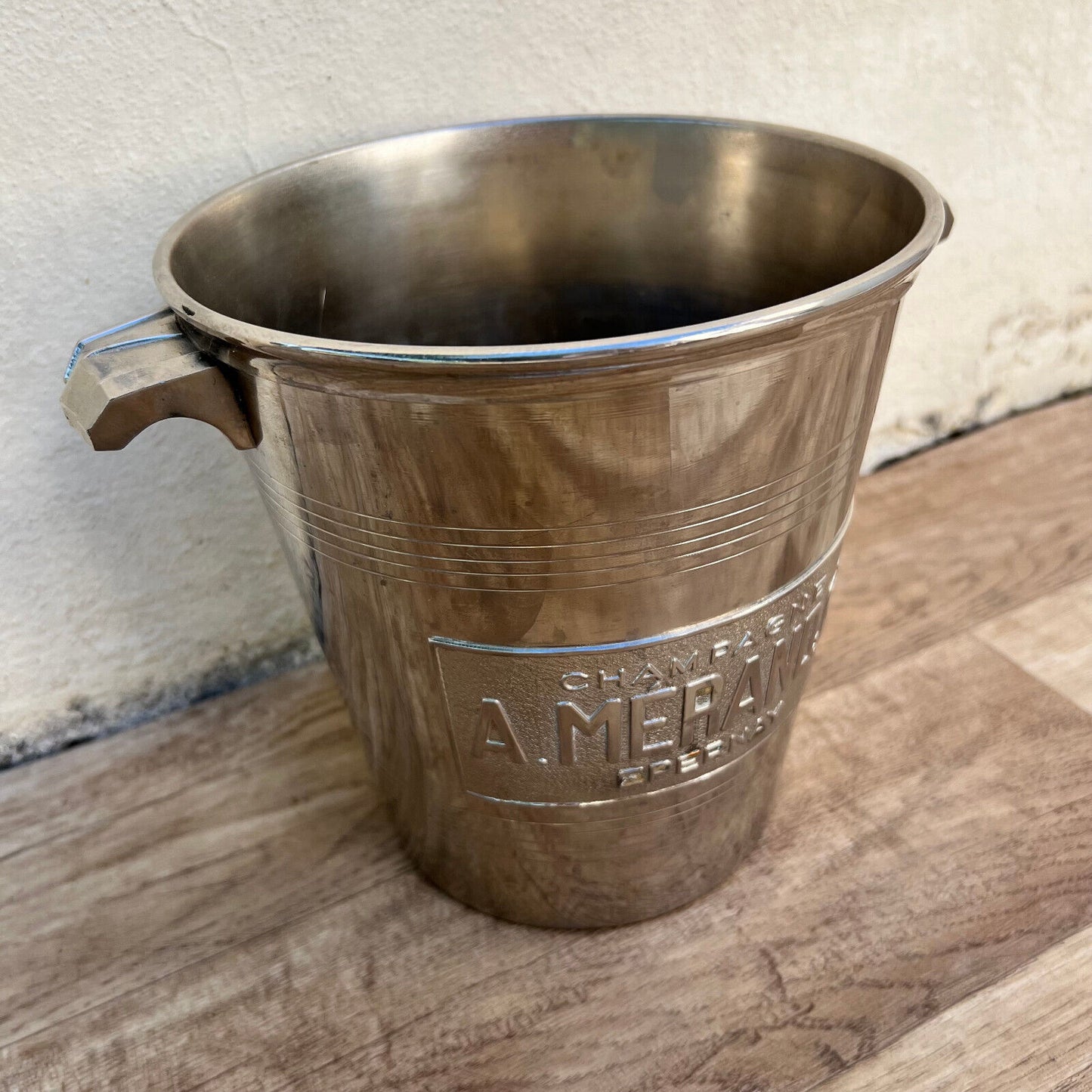 Vintage French Champagne Silverplate Bucket Cooler silverplate MERAND 2107225 - Fleamarketfrance