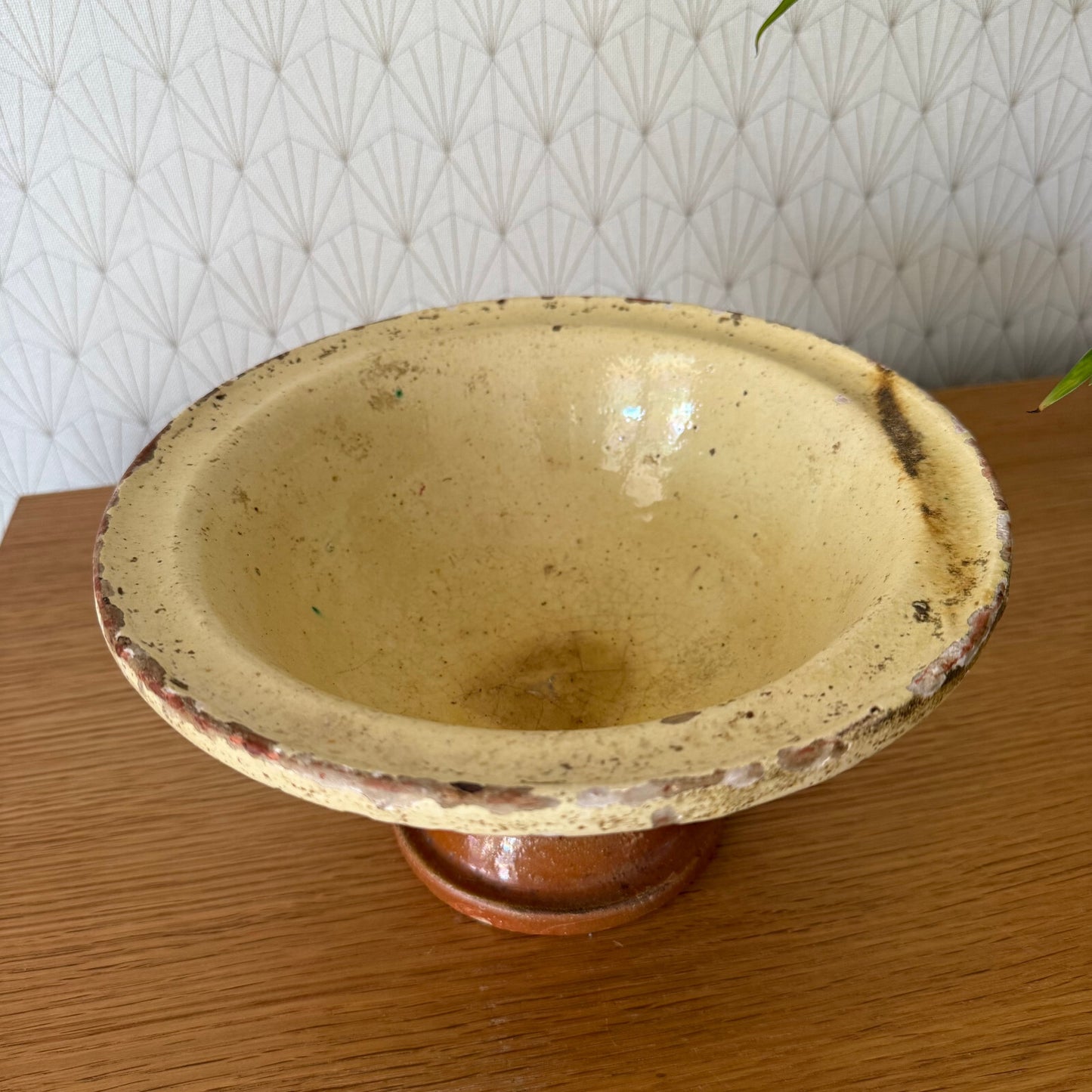 Vintage French Terracotta Yellow  fruits bowl Cup 2904251