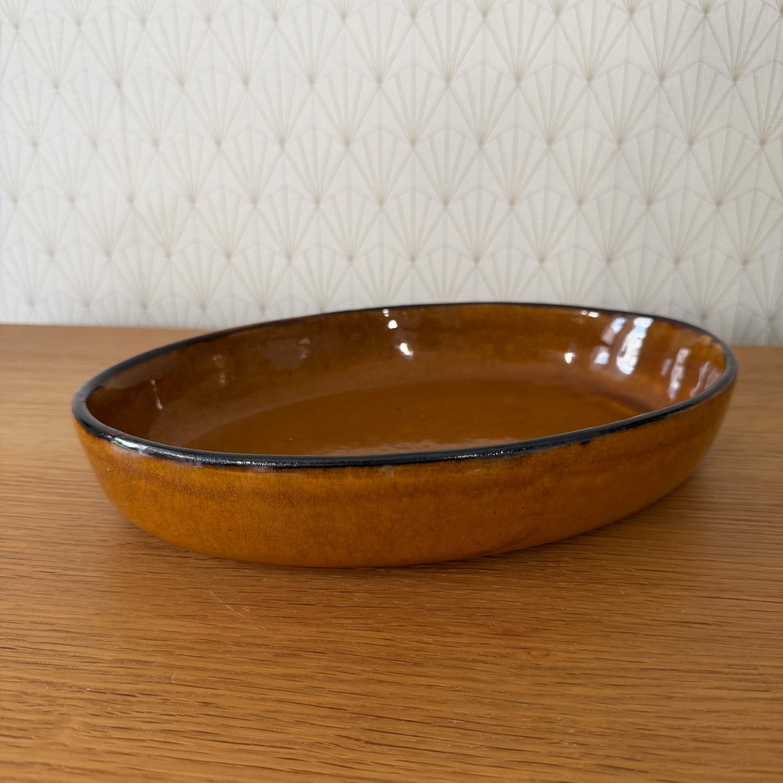 Vintage France Handmade French Bakeware 12.5” terrine plate gratin oval 2502265 Fleamarketfrance