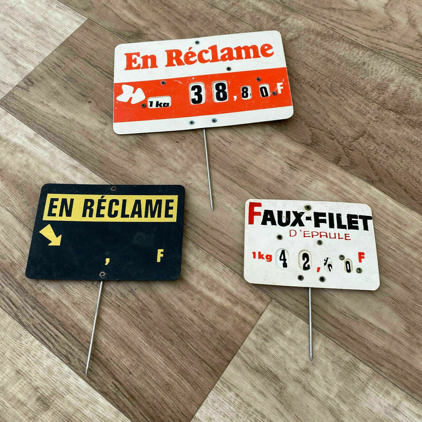 Vintage French Butchers/Grocers Shop Signs Le Kilo Price Label 01042012 - Fleamarketfrance