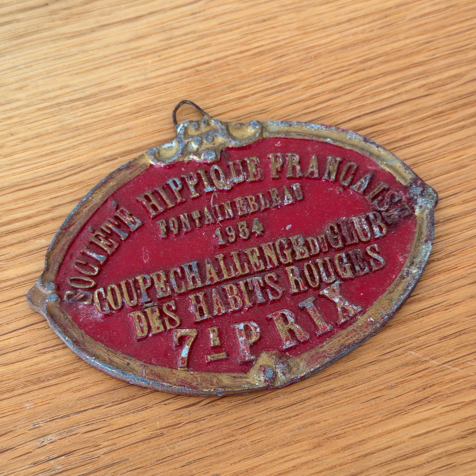French Vintage Horse Trophy Plaque Award 1954 Agriculture Prize 1301261 Fleamarketfrance : French vintage and antique decor