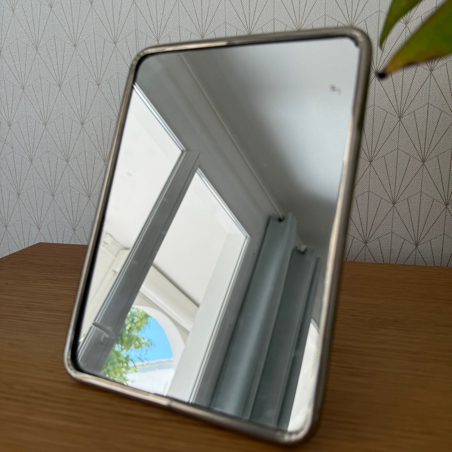 Vintage French metal bathroom STANDING MIRROR 0608258