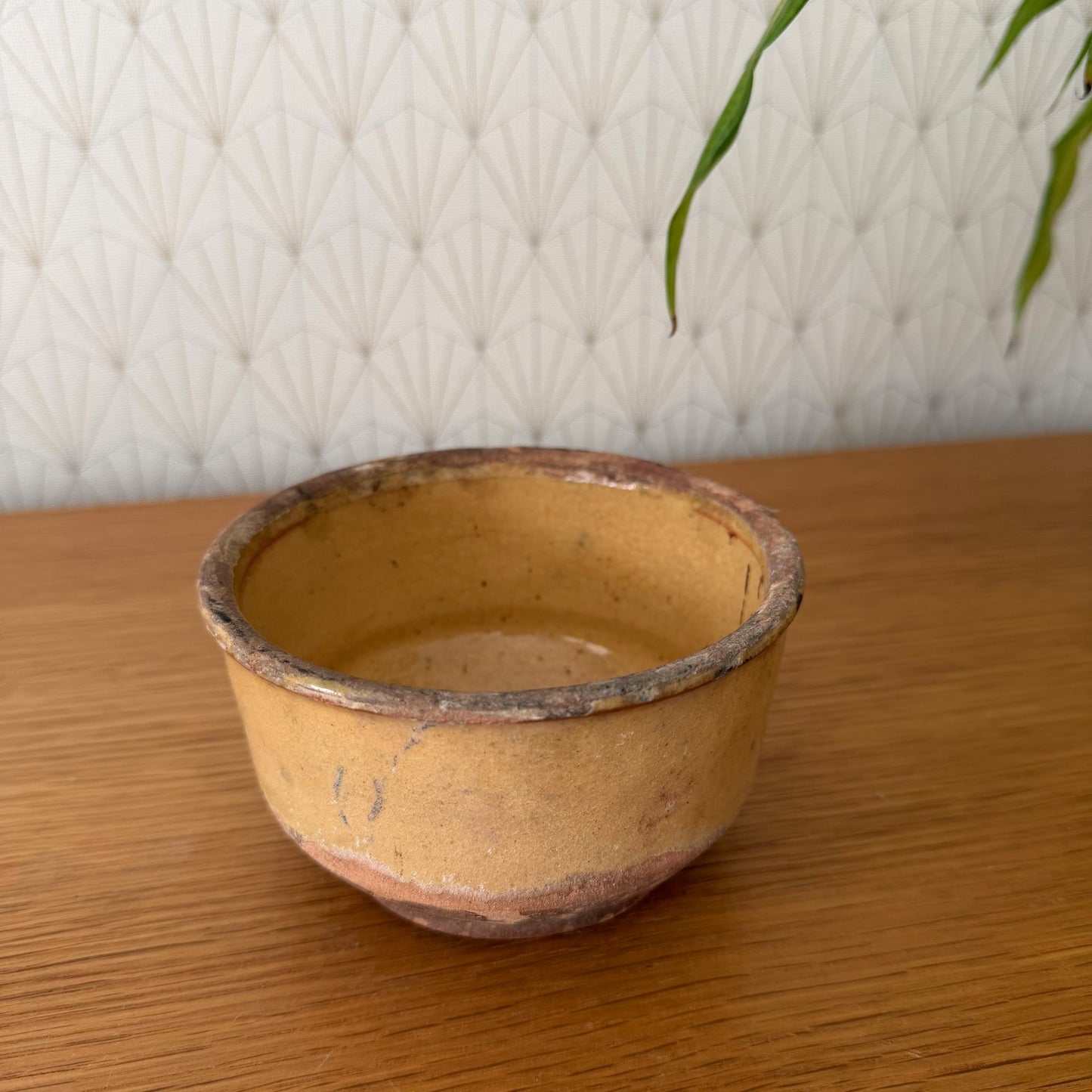 French Confit Pot Yellow Glazed Terracotta Pottery Vintage 1602262 Unmarked