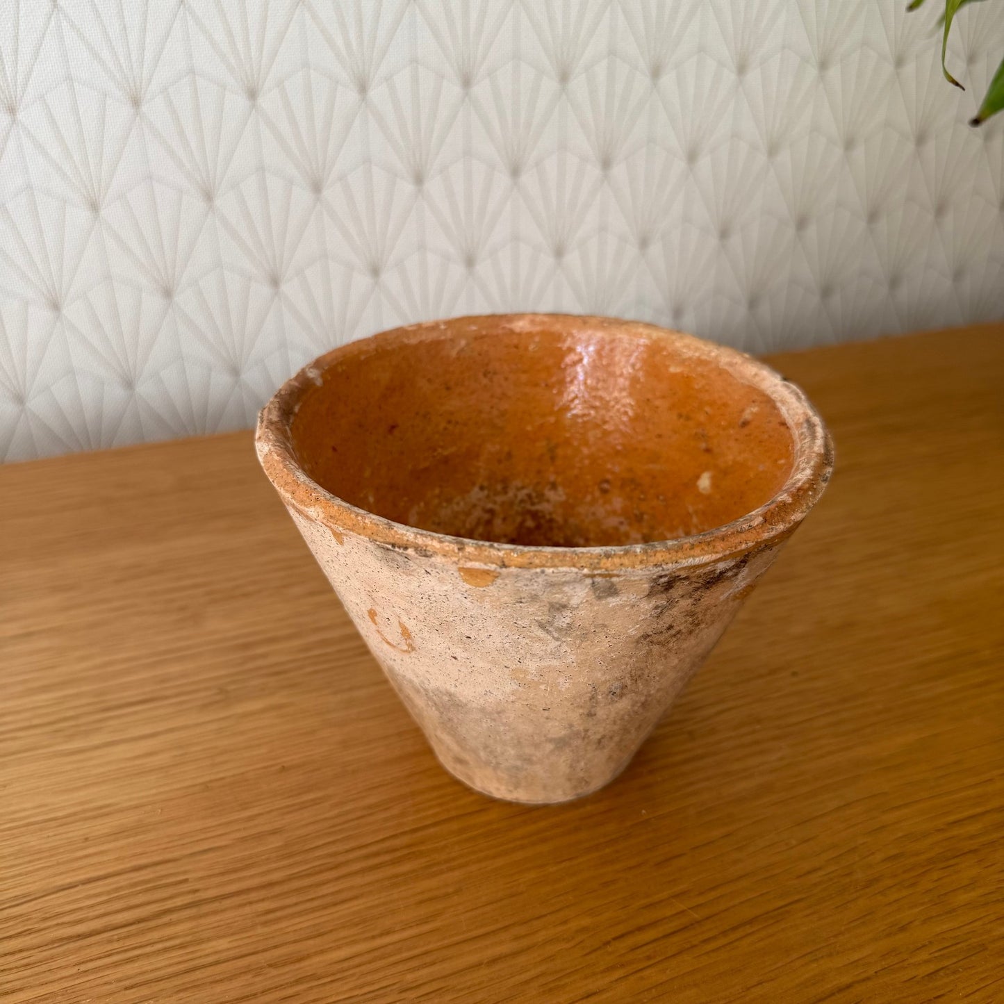 Antique French Resin Pot Tree Sap Collecting Vessel Folk Pottery 0211256 Unbranded