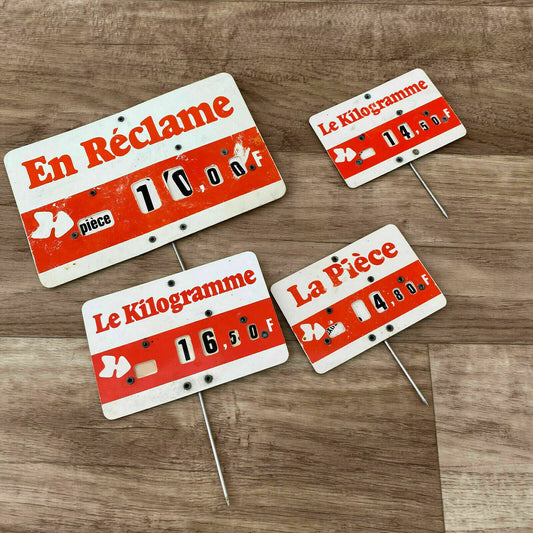 Vintage French Butchers/Grocers Shop Signs Le Kilo Price Label 01042010 - Fleamarketfrance