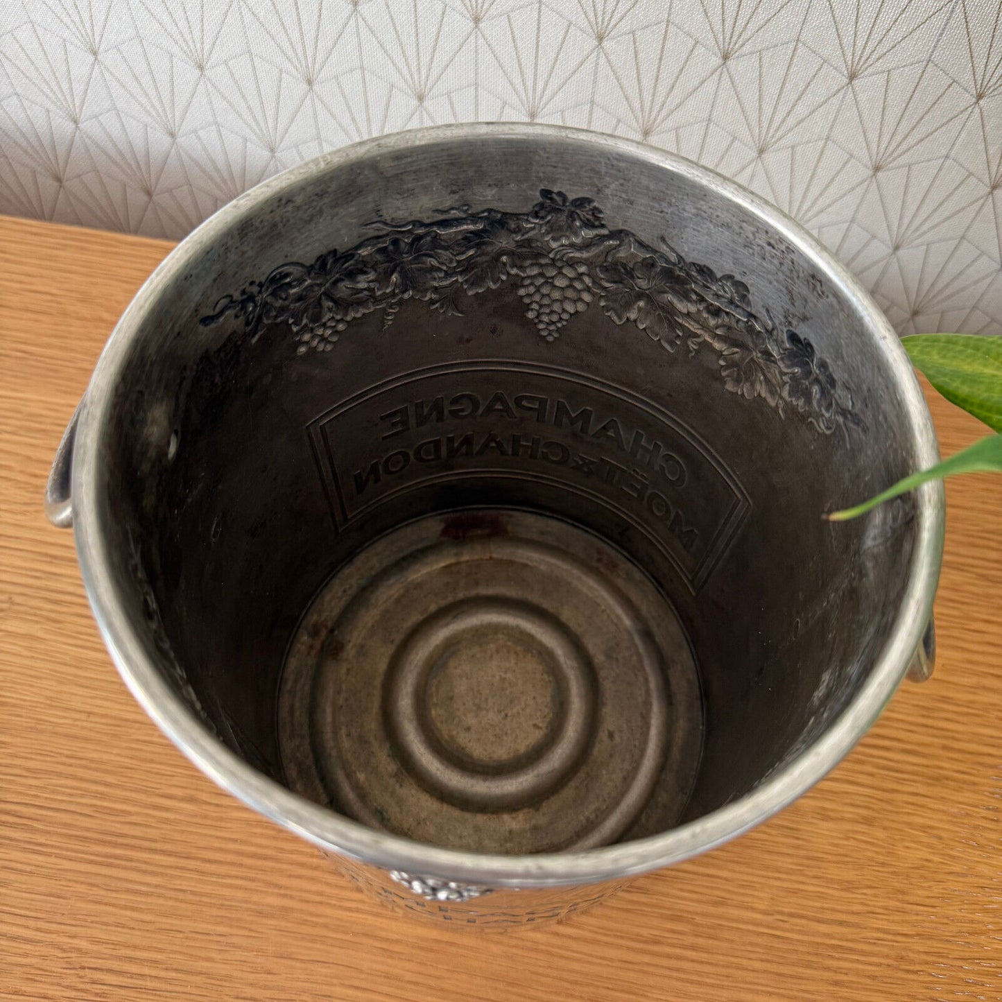 Vintage French Champagne French Ice Bucket Cooler France MOET Silverplate0904253