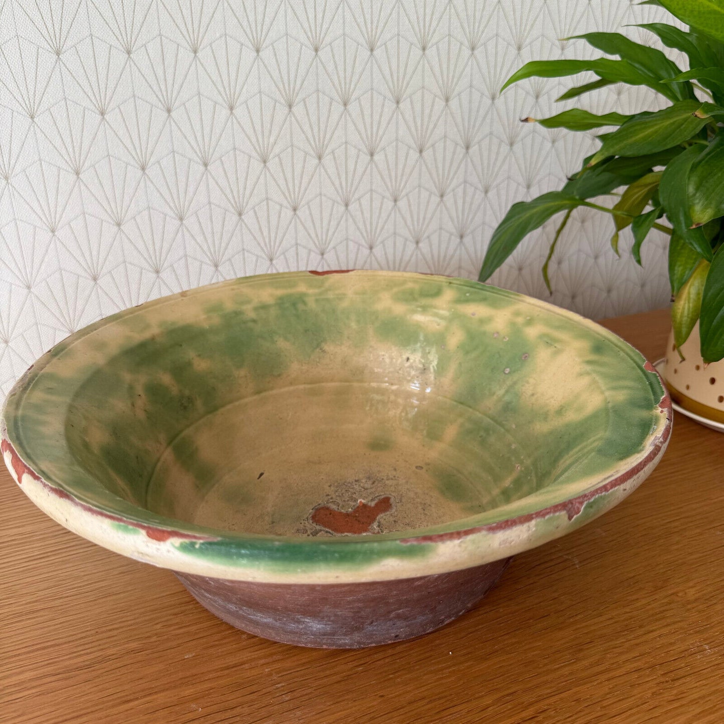 French Tray Plate Tian Provencal Fruits mixing bowl glazed terra cotta 1101257 Fleamarketfrance