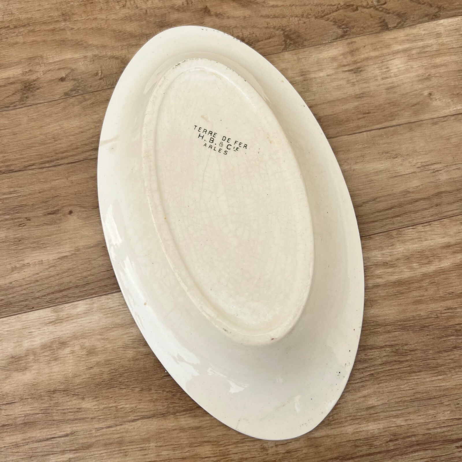 French Ironstone Platter Terre de Fer Arles Oval Serving Dish 2703223 Terre de Fer