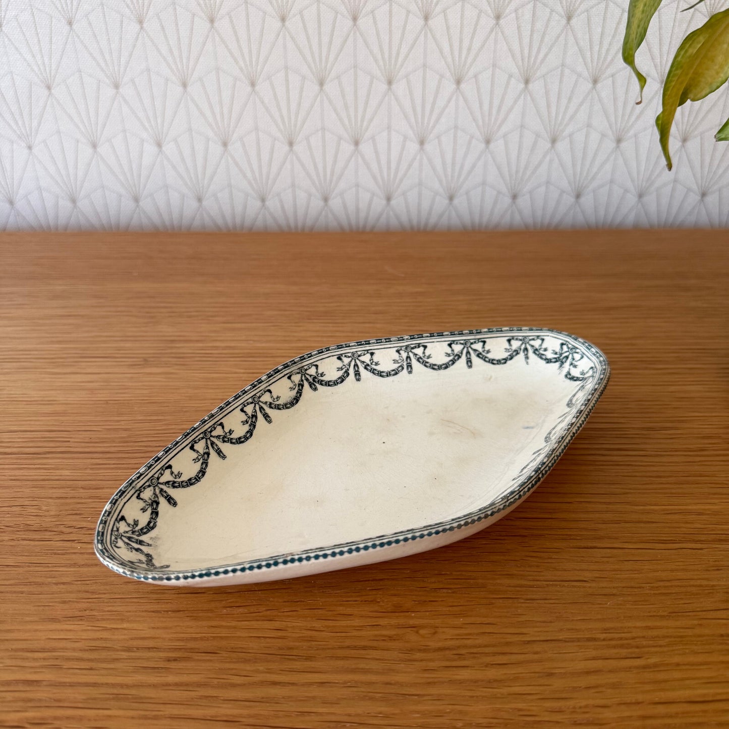 French Porcelain Small Tray Plate Louis XVI Salins ironstone 05052511