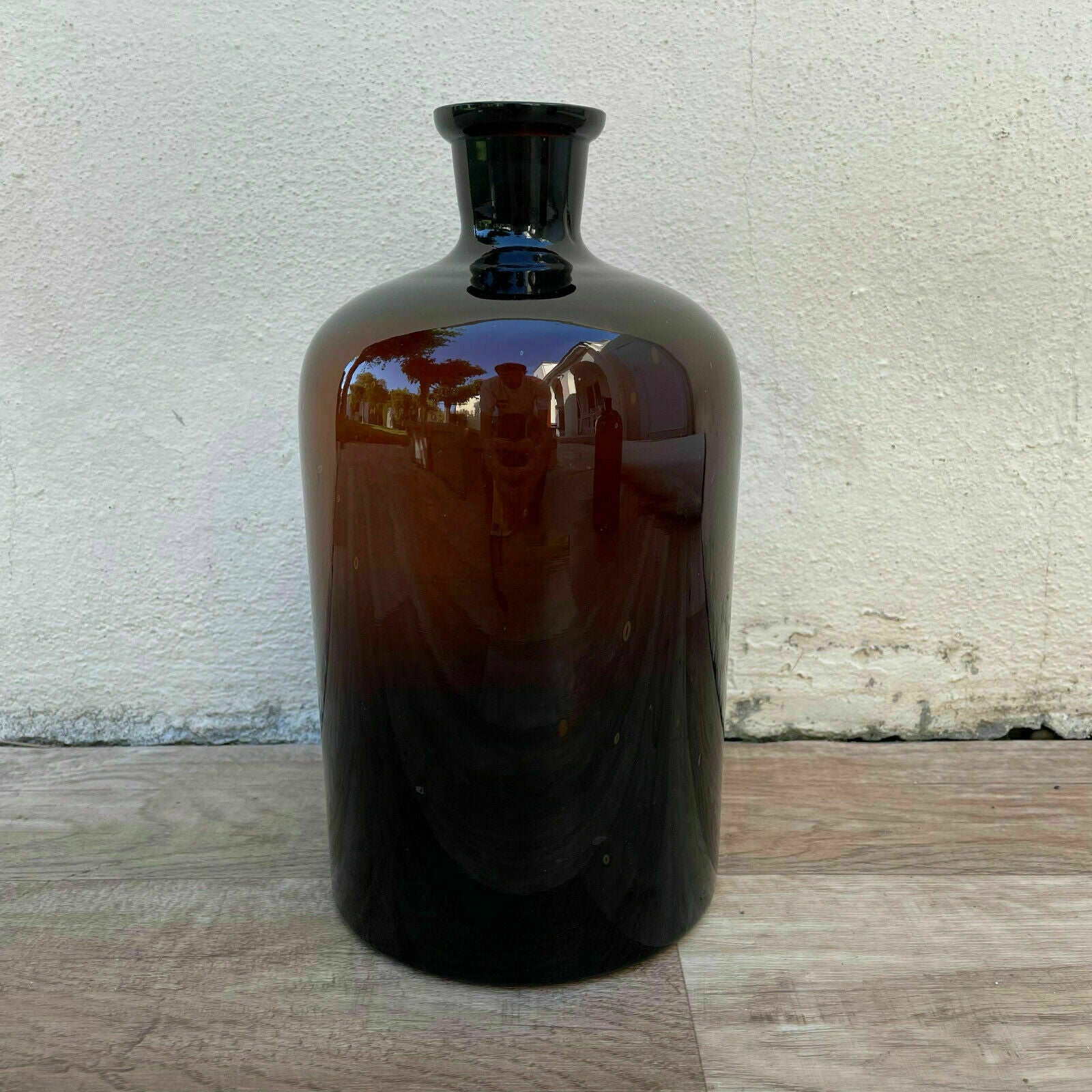 French Hand Blown Antique Apothecary Jar Bottles AMBER 26072126 - Fleamarketfrance