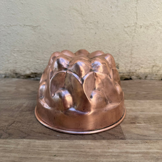 French Copper Bundt Mold Tin Lined Cake Jelly Villedieu Vintage 04082412 Fleamarketfrance
