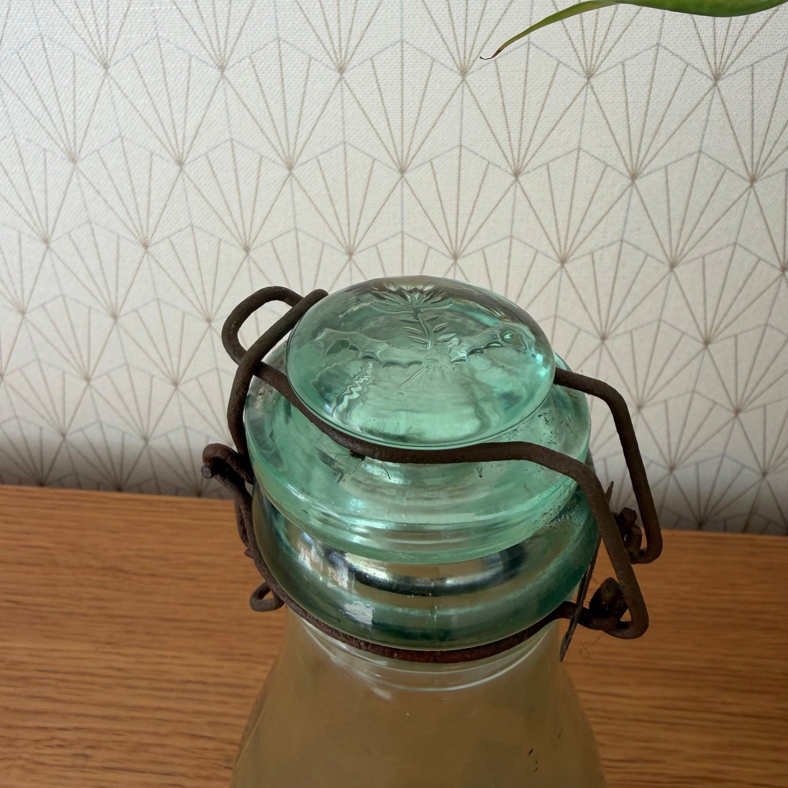 Vintage French Glass Preserve Jar La Lorraine Wire Bail Stopper 13052611 Fleamarketfrance