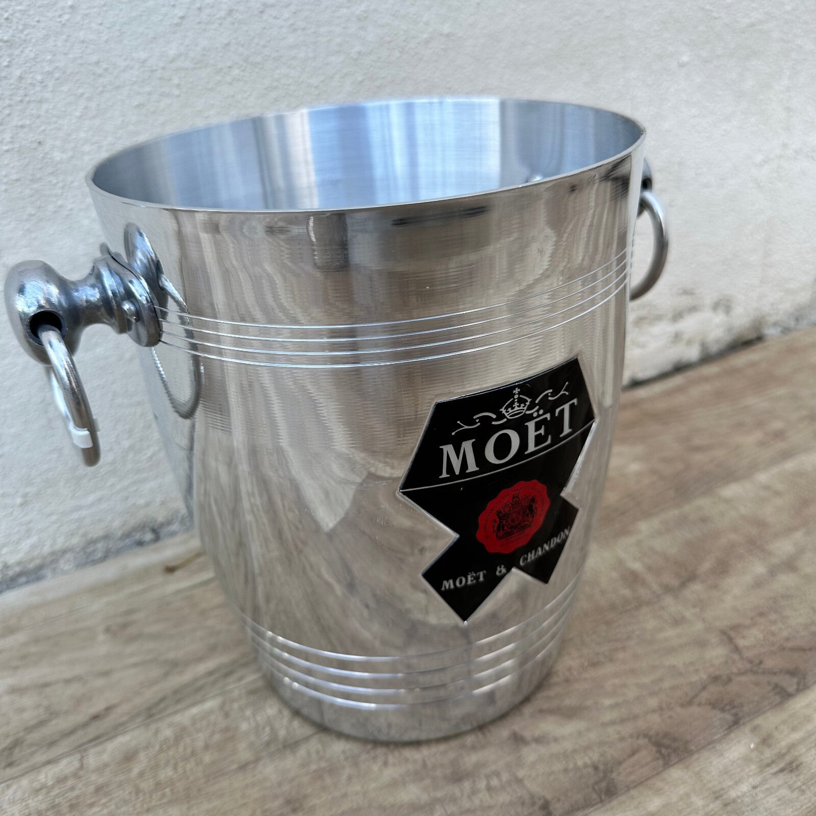 Vintage French Moet Chandon Ice Bucket Champagne Cooler Steel 1812232 Fleamarketfrance