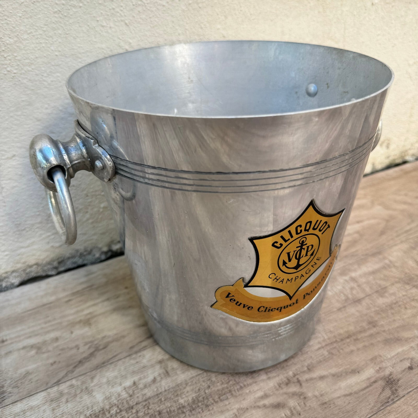 Vintage French Veuve Clicquot Ice Bucket Chrome Champagne Cooler 1910231 Fleamarketfrance