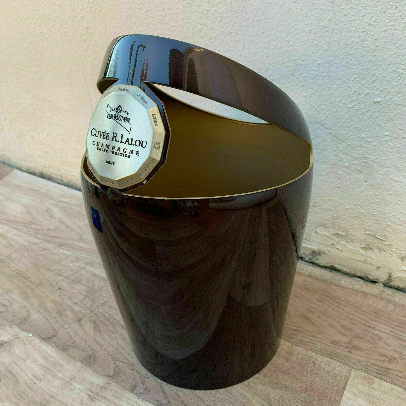 Vintage French Champagne Ice Bucket Mumm L'Orfevrerie d'Anjou Tin 0904199 Mumm