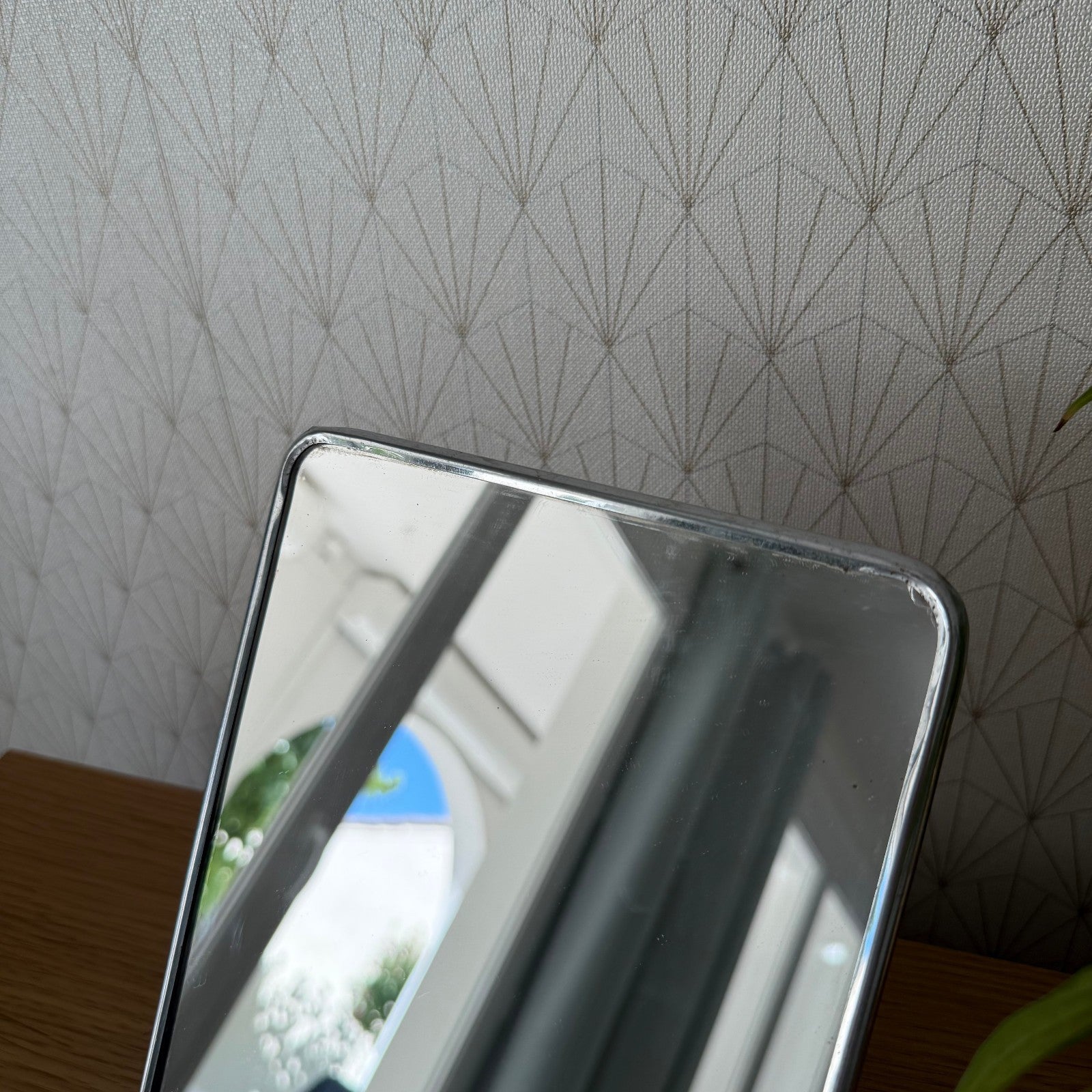 Vintage French Chrome Vanity Mirror Standing Bathroom Mirror 0307255 Fleamarketfrance