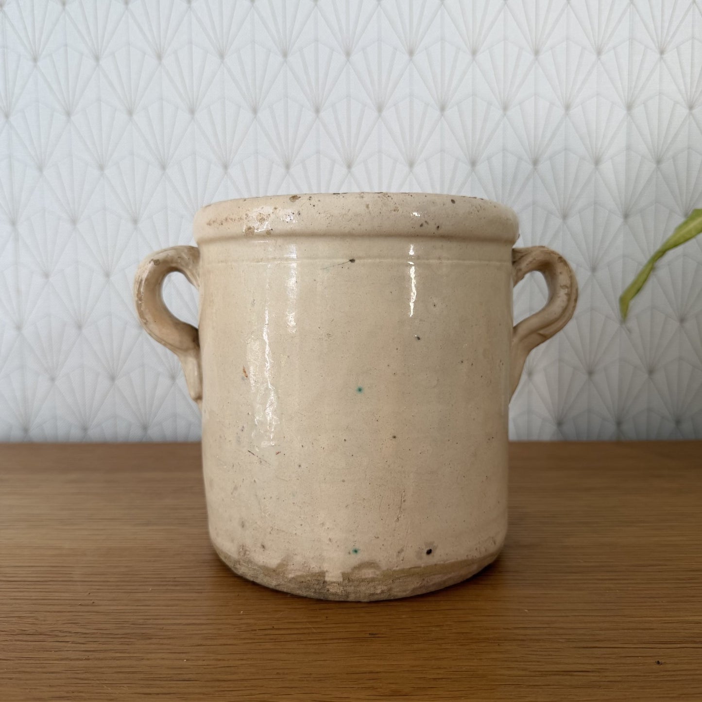 Italian Sardine Pot Antique Stoneware Crock Two Handles 01072611 Unbranded