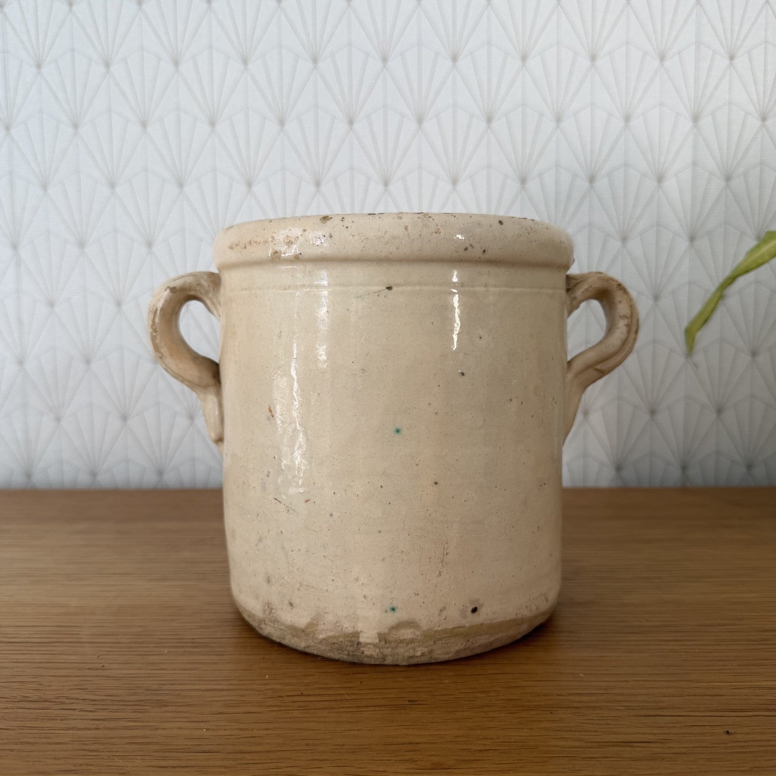 Italian Sardine Pot Antique Stoneware Crock Two Handles 01072611 Unbranded