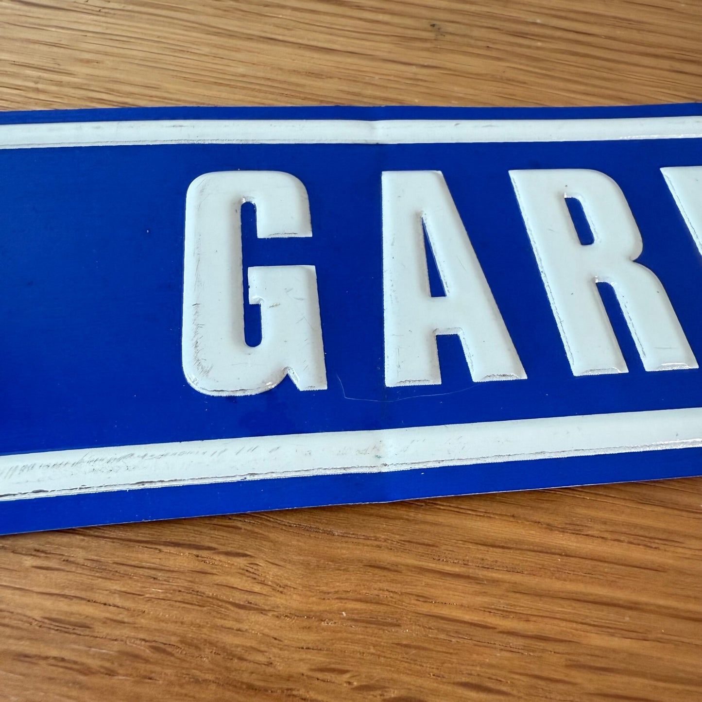 French Street Sign GARDIEN Vintage Blue Enamel Metal Plaque 2212249 Fleamarketfrance
