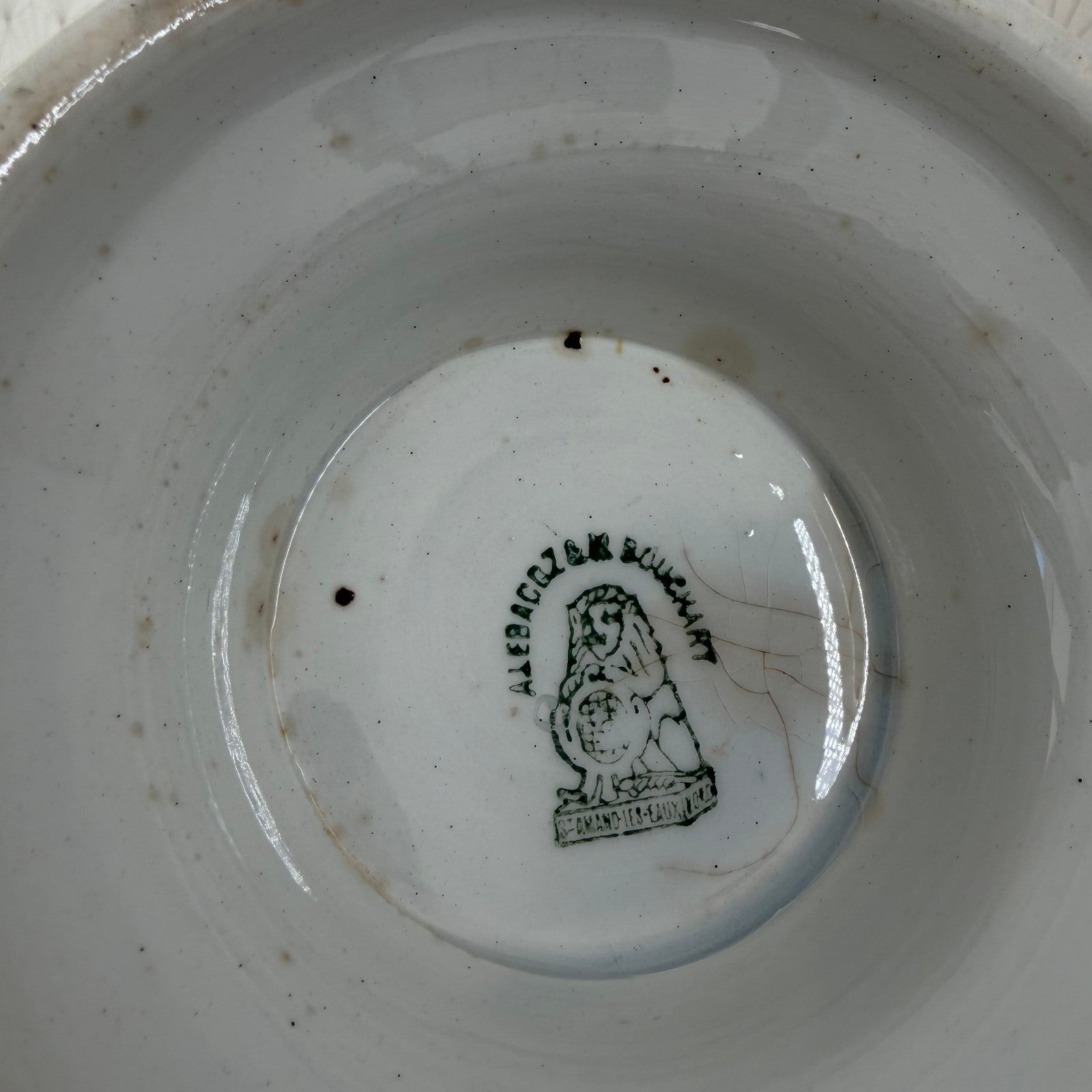 French Soup Tureen St Amand Terre de Fer White Earthenware Bowl 0111253 St Amand