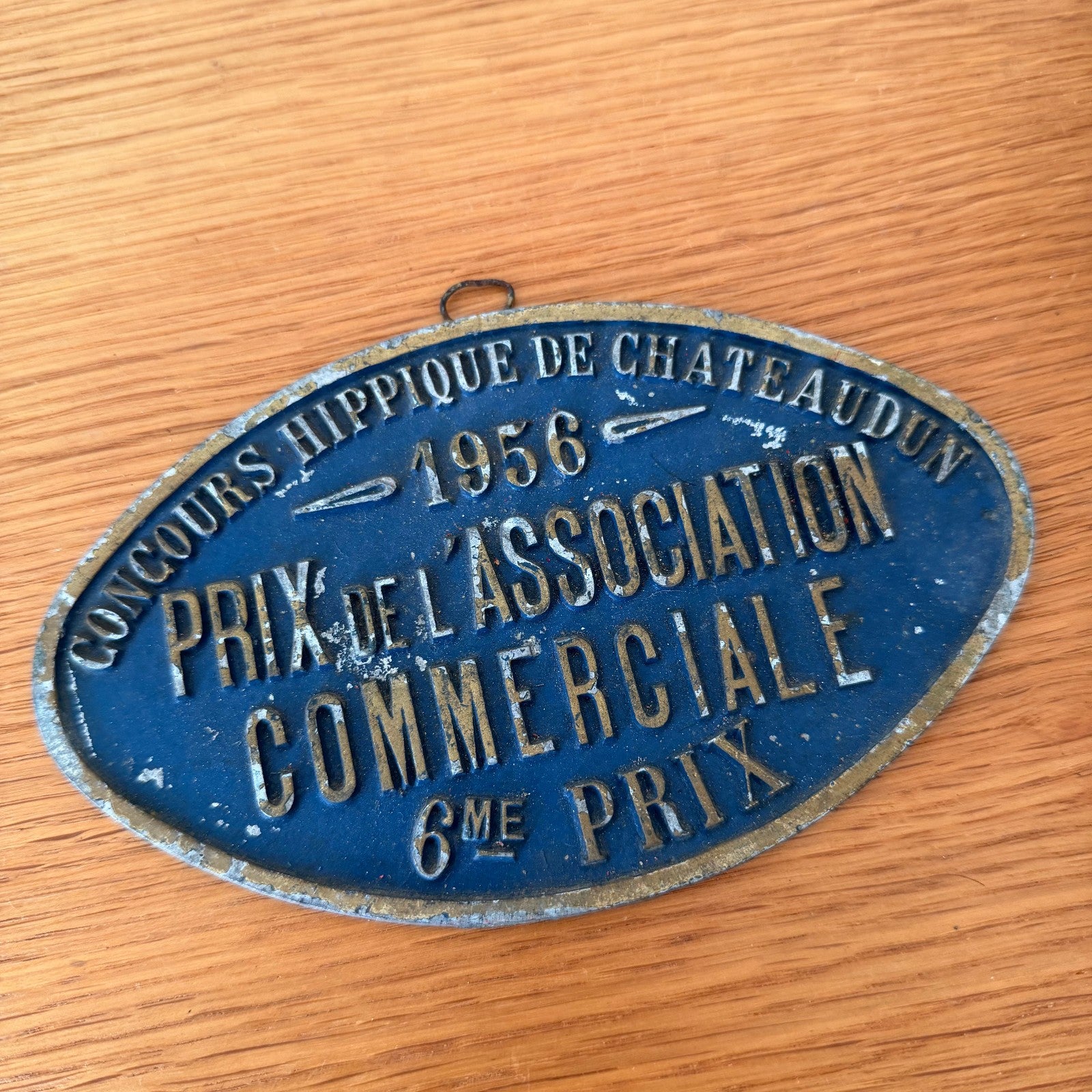 French Vintage Equestrian Trophy Plaque Chateaudun Horse Show 1956 0802266 Fleamarketfrance