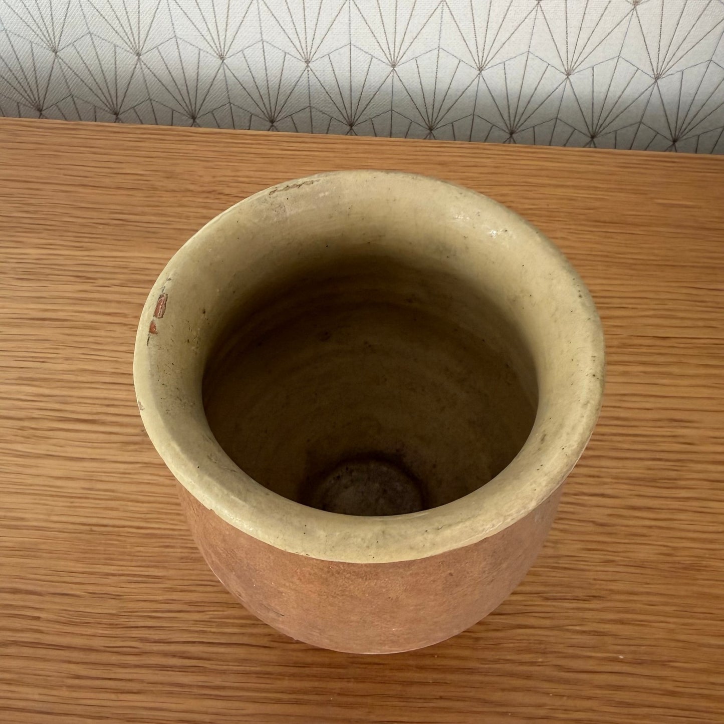 HANDMADE GLAZED BROWN ANTIQUE FRENCH HONEY POT TERRACOTTA 20102513