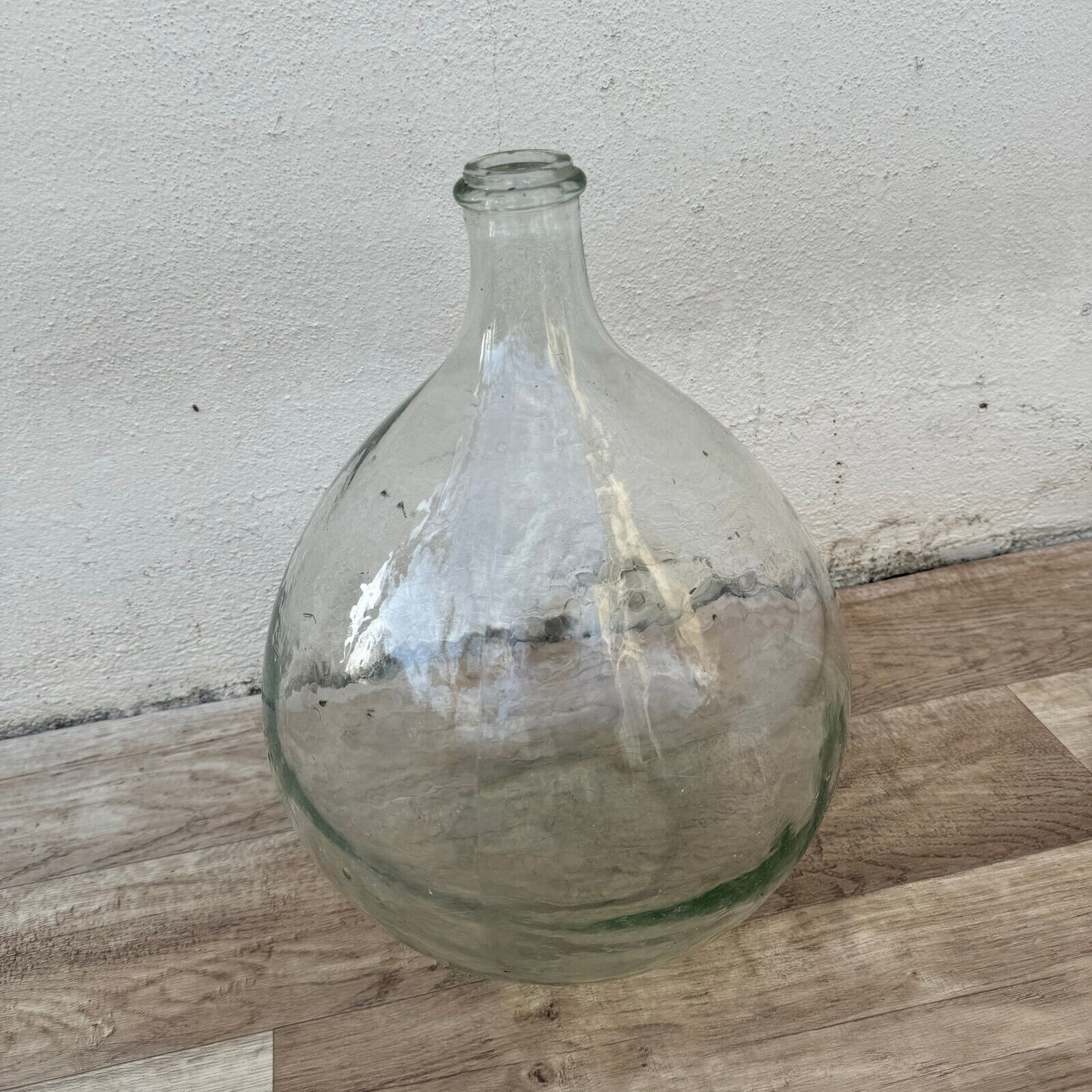 Old French clear glass Dame Jeanne Demi John Bottle bonbonne 23022411 - Fleamarketfrance