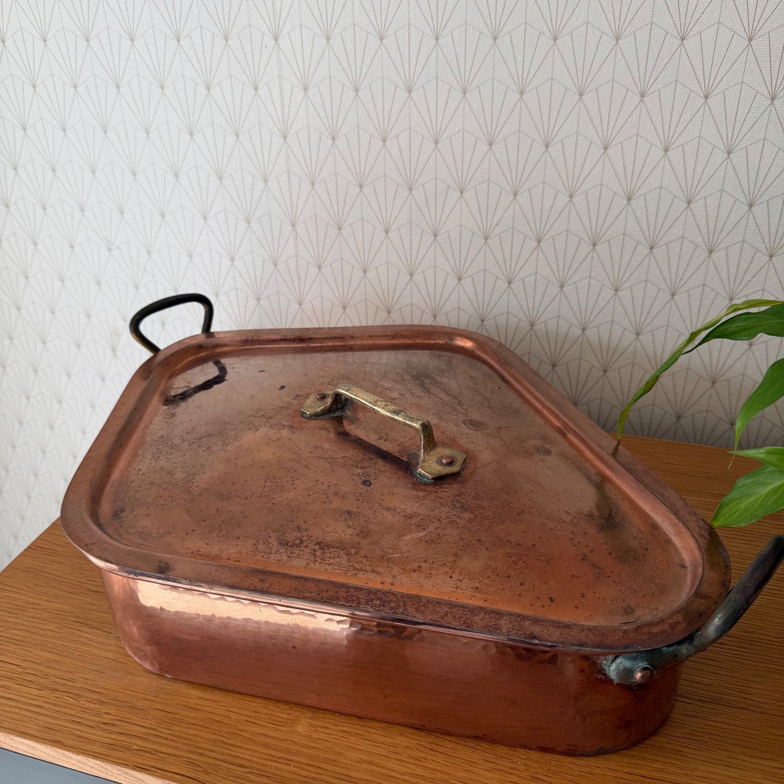 French Copper Fish Poacher Turbot Vintage Turbotiere Cookware 1602261 Unbranded