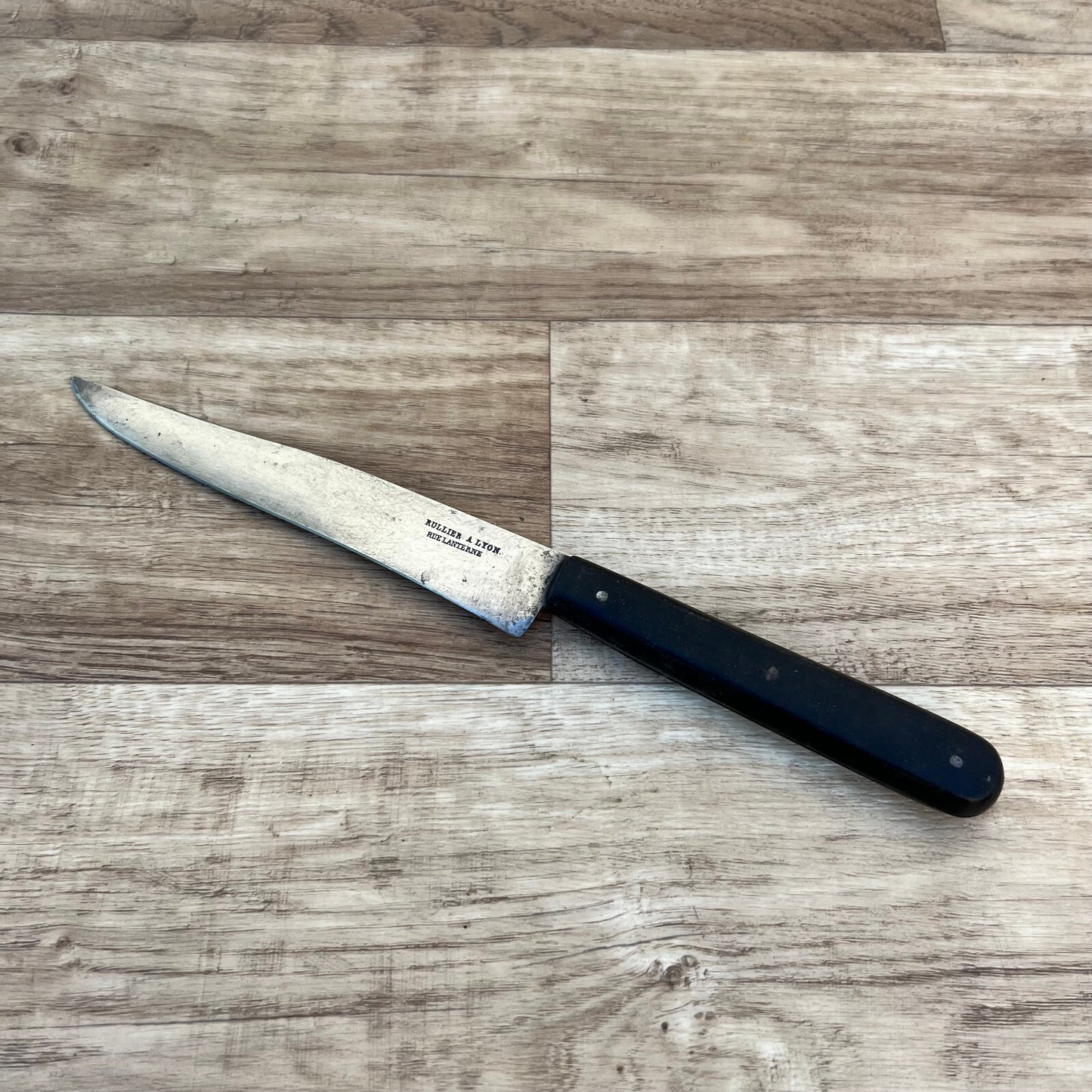 French Carbon Steel Knife Vintage Butcher Kitchen Blade Lyon 24112418 Rullier