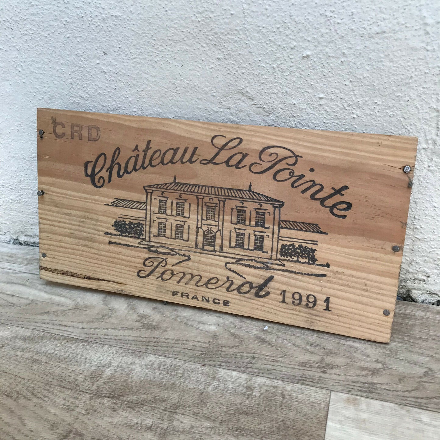 Wine Wood Crate Box Panel Vintage French wall sign LA POINTE POMEROL 08032217 - Fleamarketfrance