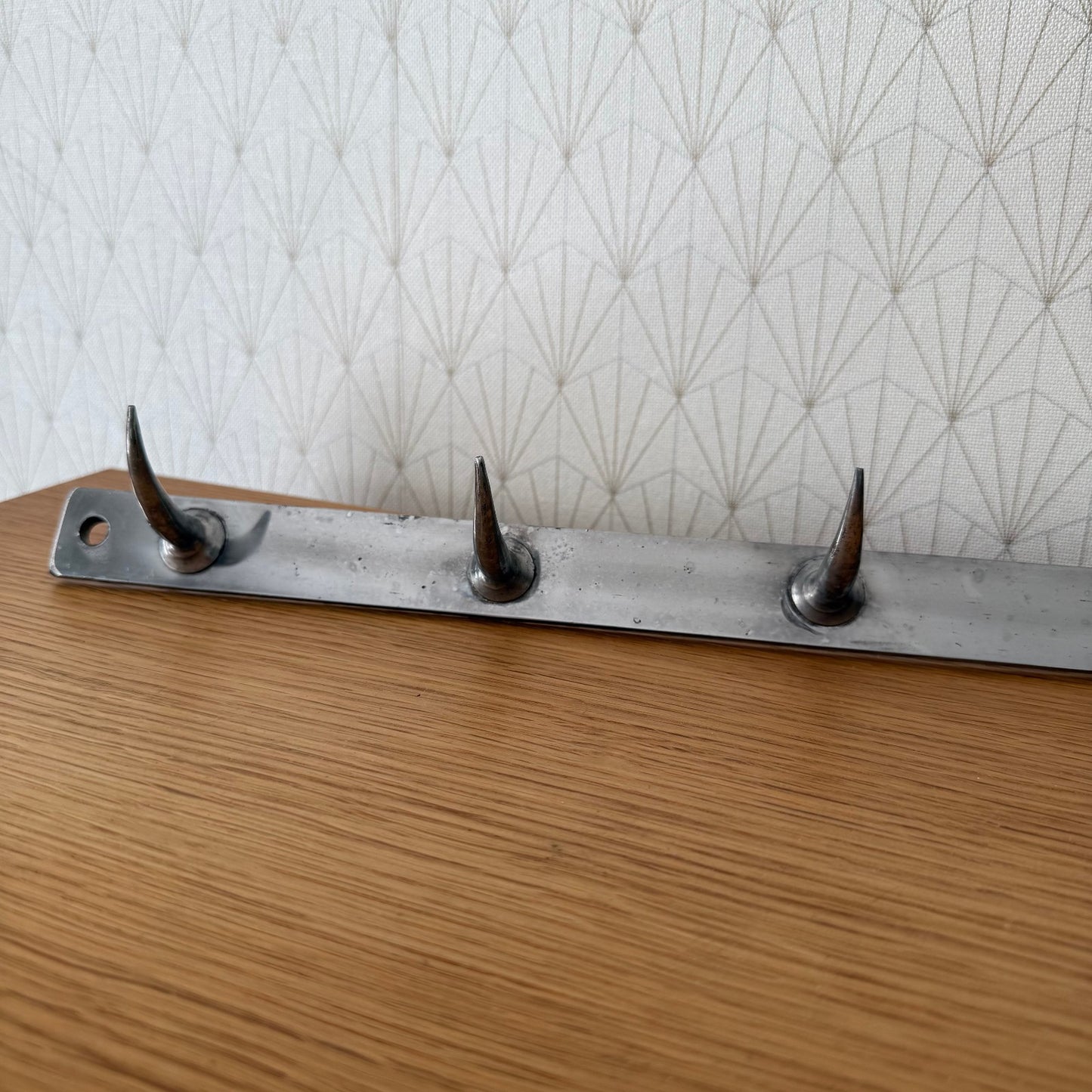 Vintage Stainless Steel Butcher Meat Hooks Bar Rail 26082511