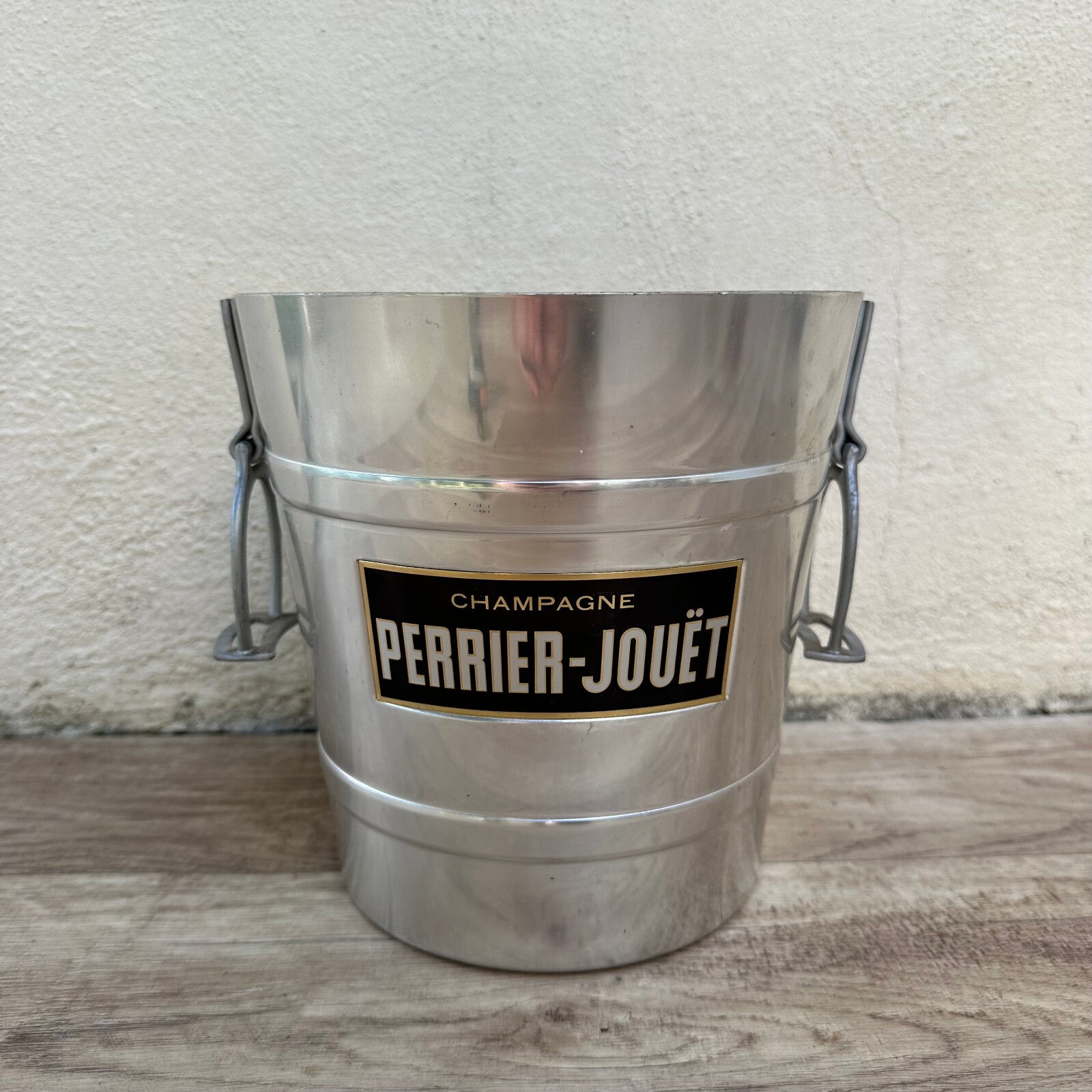 Vintage Perrier Jouet Champagne Ice Bucket French Metal Cooler 2802254 Perrier-Jouët