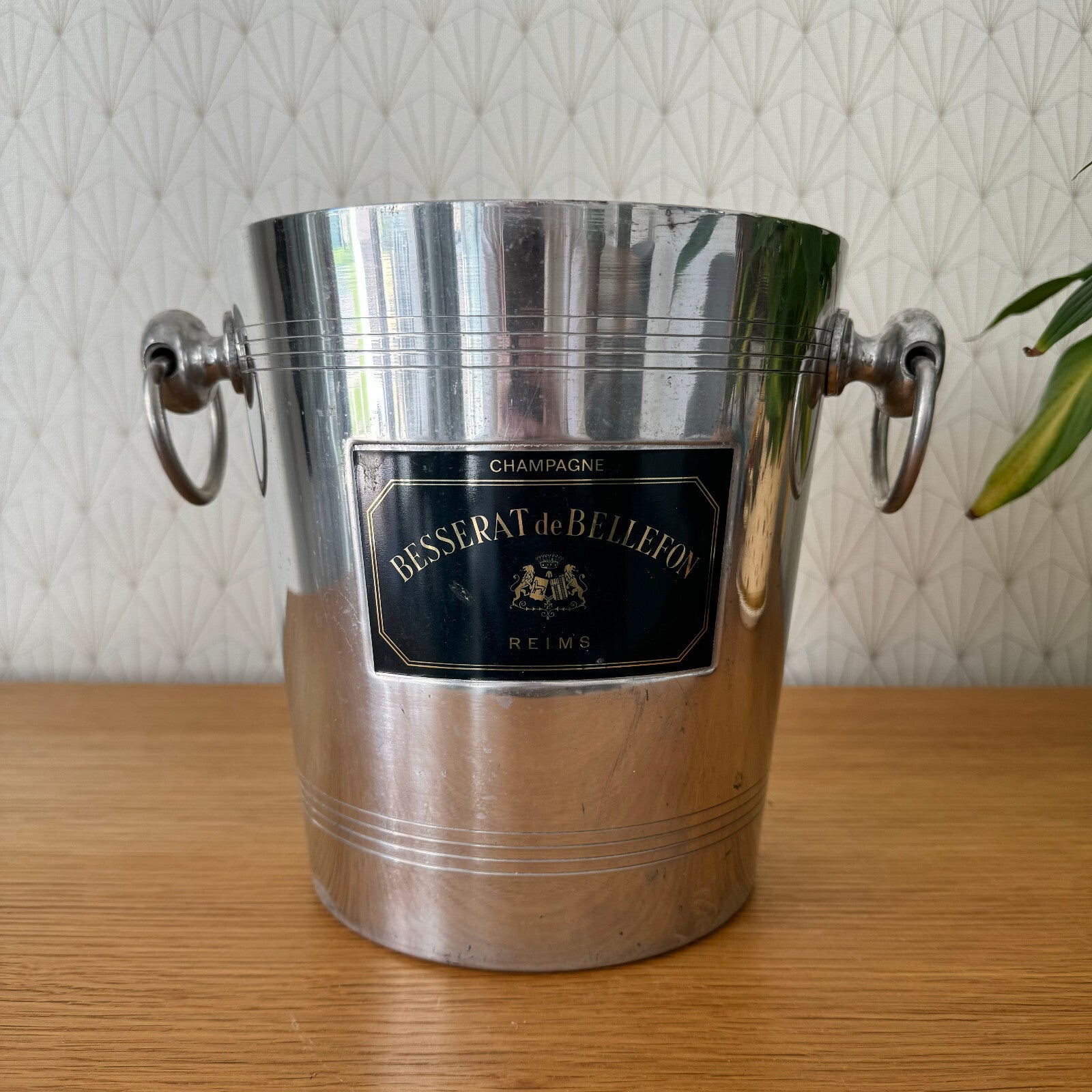 Vintage Champagne Ice Bucket Besserat de Bellefon French Cooler 13042411 Besserat de Bellefon