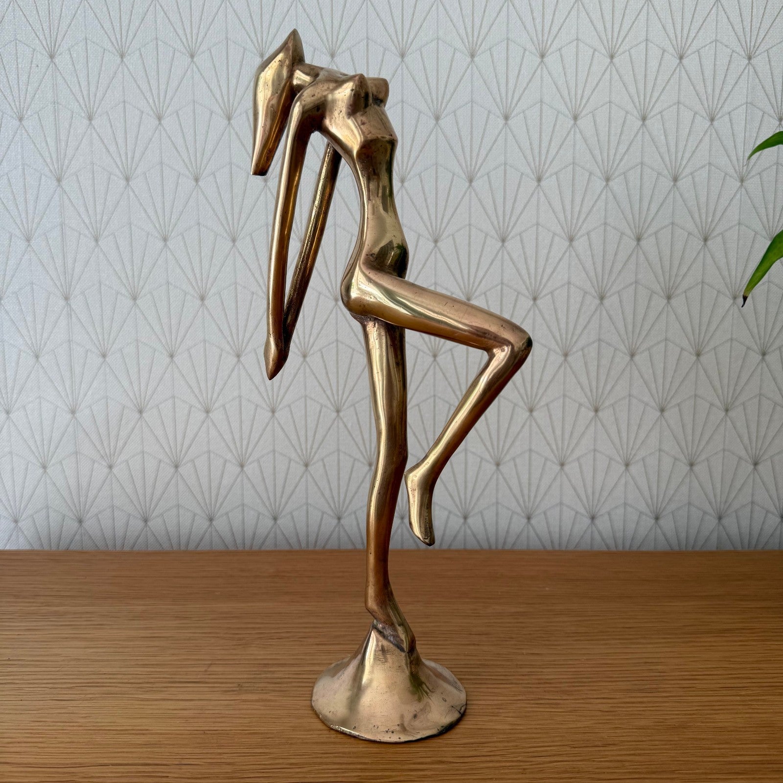 Vintage Art Deco Bronze Figurine Woman Sculpture Brass Finish 12062518 Unbranded