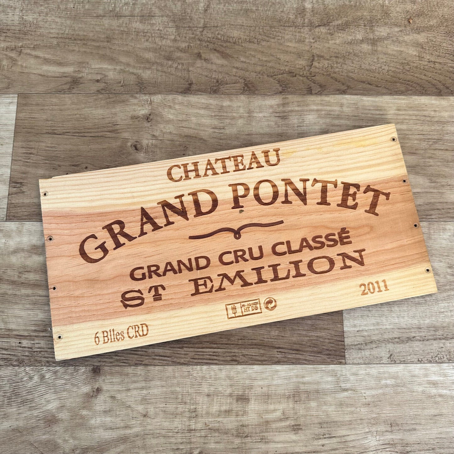 Wine Wood Crate Box Panel Vintage French wall sign ST emilion 10022434 - Fleamarketfrance