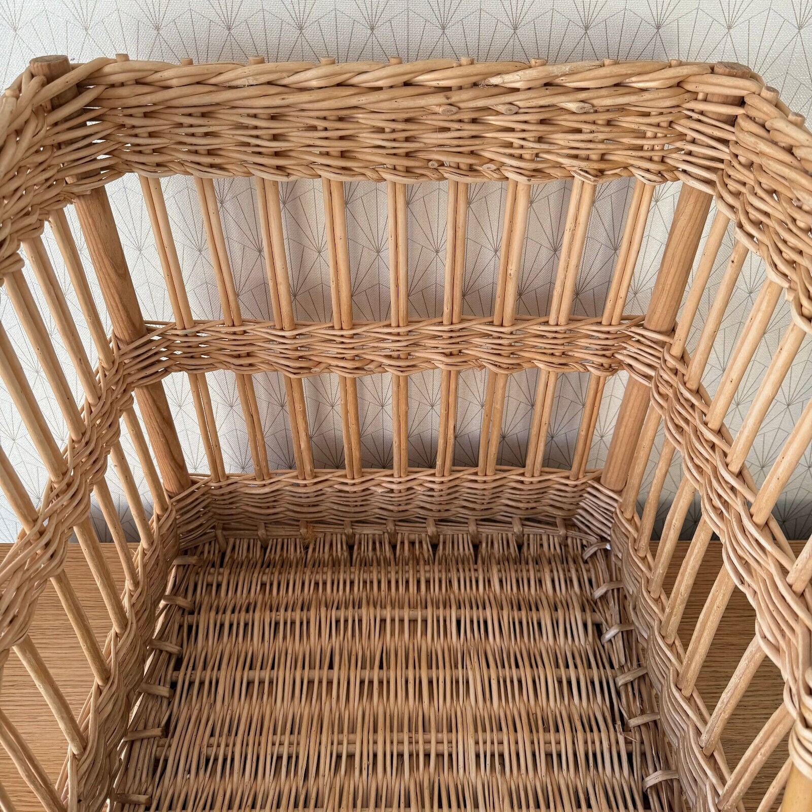 Vintage French Wicker Basket Vintage rattan bakery display bread 0901253 - Fleamarketfrance