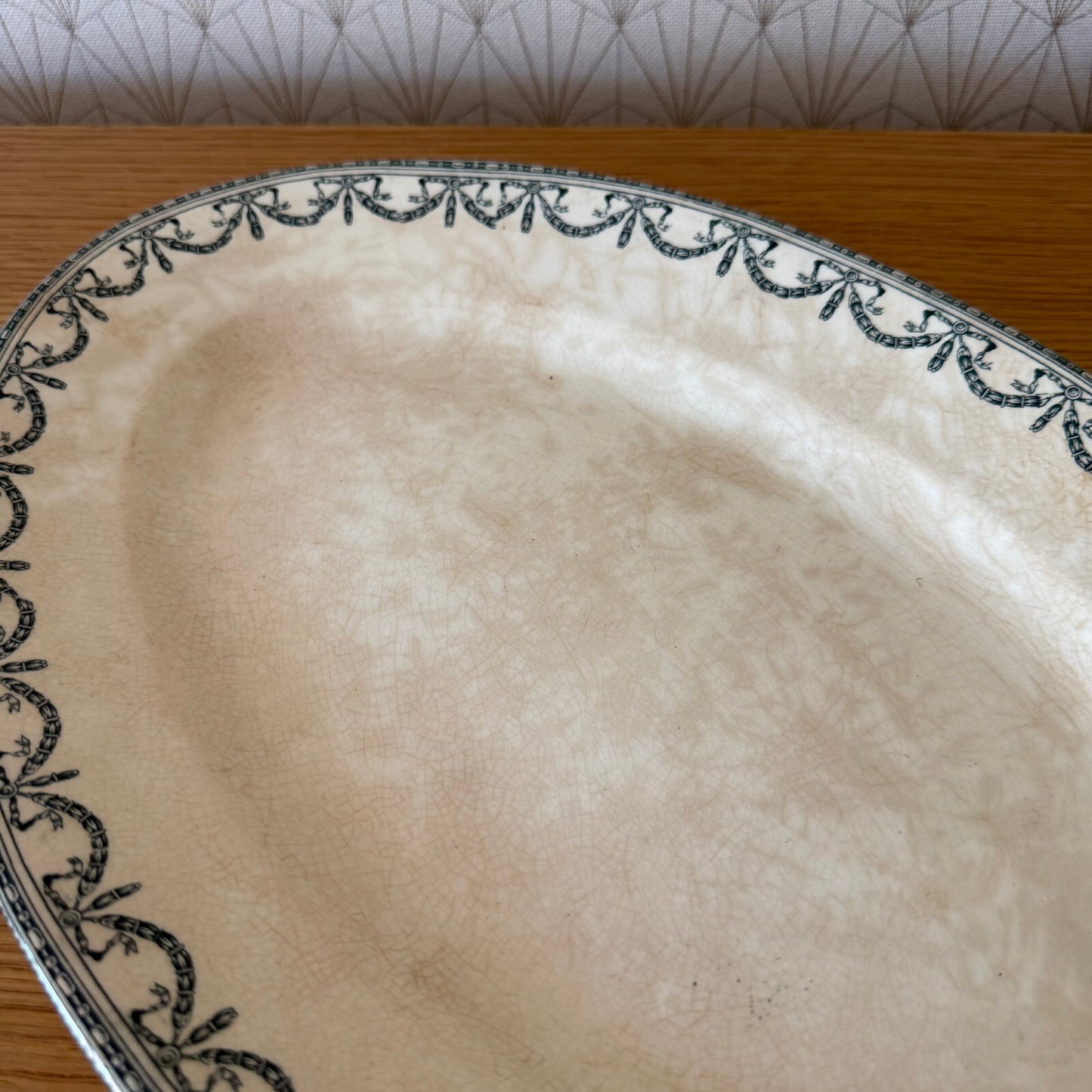 French Porcelain Tray Plate Louis XVI Salins ironstone 05052510