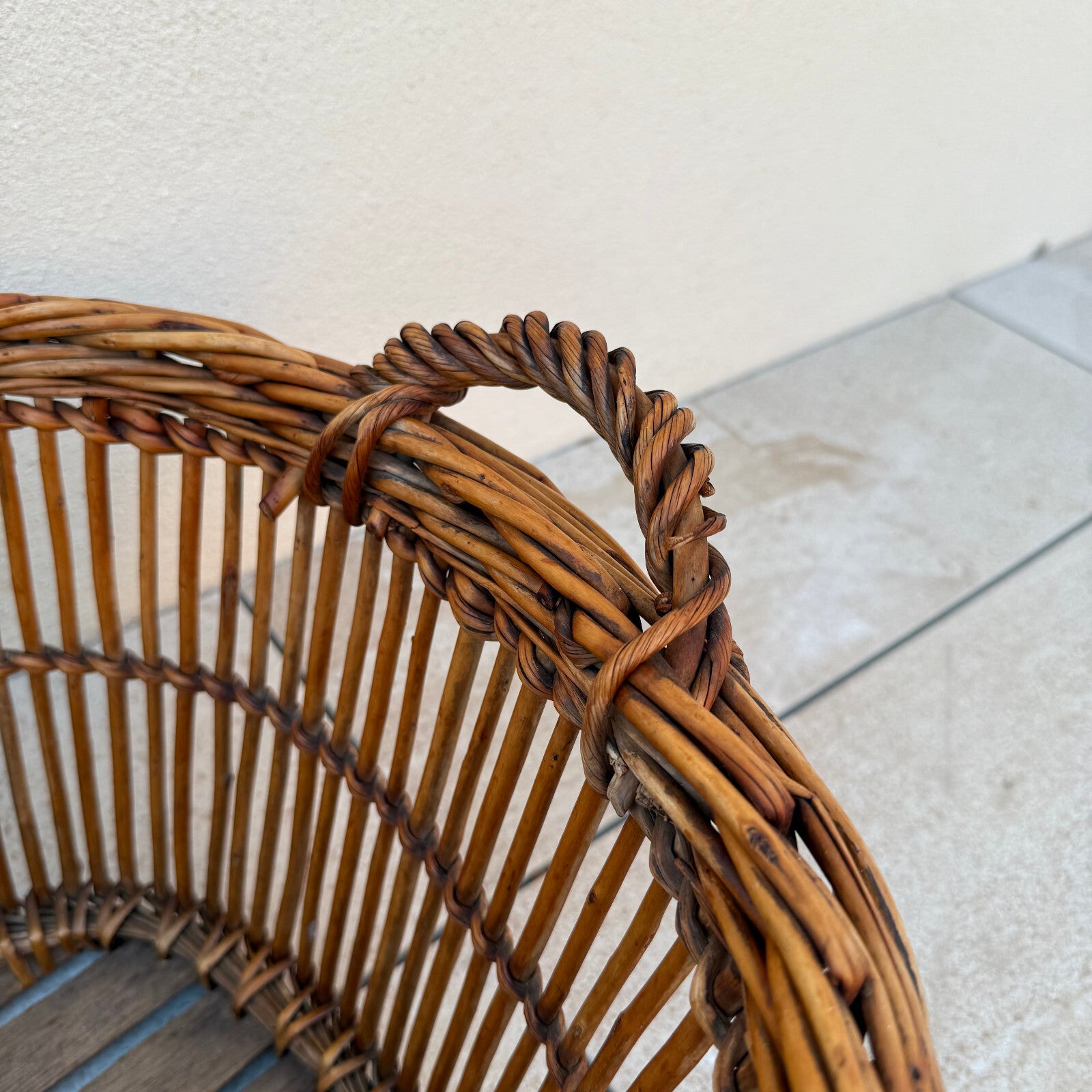 Basket Wicker Rattan Laundry Fruits House vintage french cute 1604258 Fleamarketfrance
